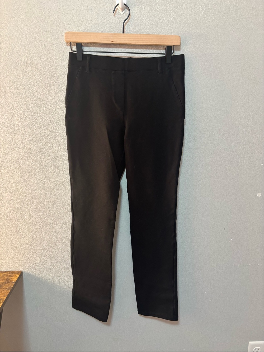 Quince S Black Ultra Stretch Ponte Straight Leg Women’s Slim Trousers